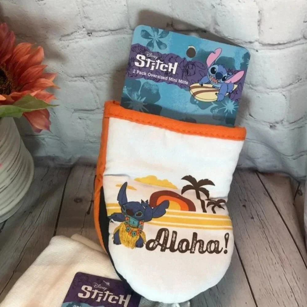 stitch kitchen towel and oven mitt BUNDLE